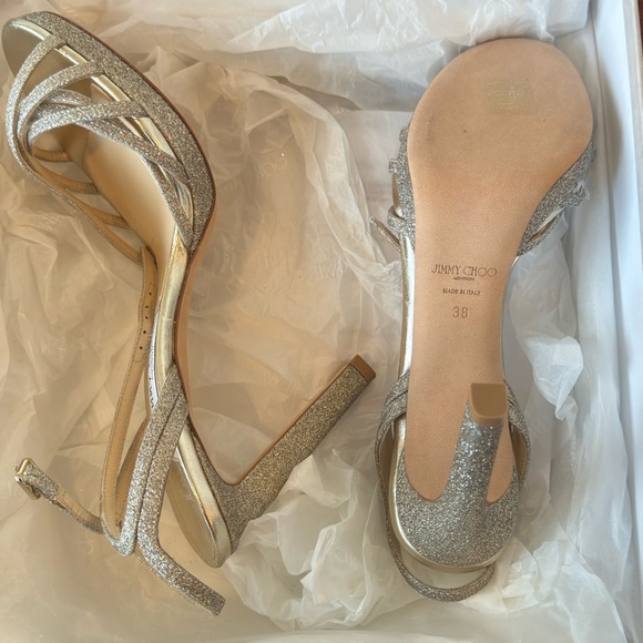 Jimmy Choo Gold Heels - Picture 3 of 3